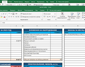 Урок 7. Заполняем раздел - Вложение в оборудование